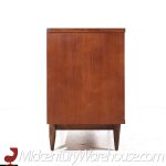 Kent Coffey Tableau Mid Century Walnut and Brass 9 Drawer Lowboy Dresser