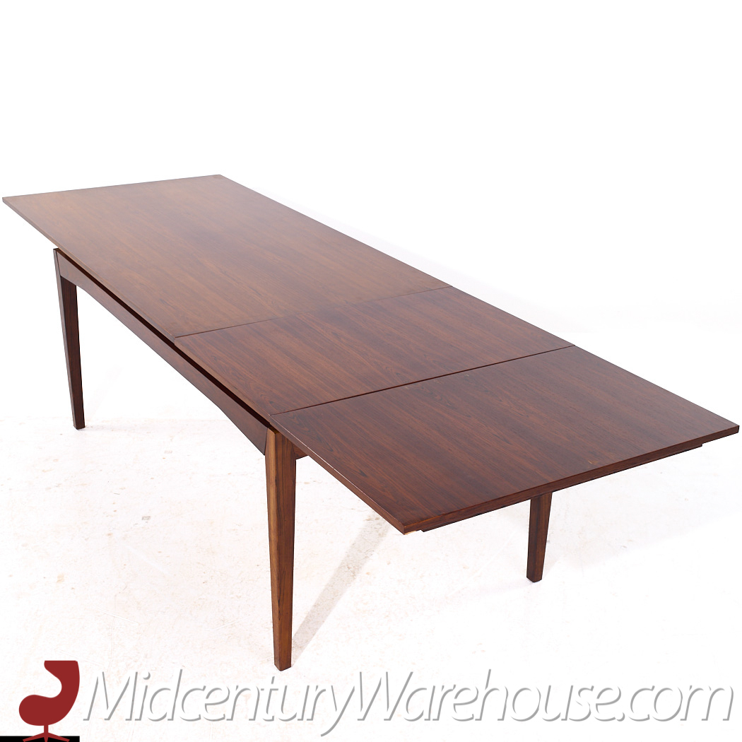 Kofod Larsen Style Mid Century Danish Rosewood Hidden Leaf Dining Table