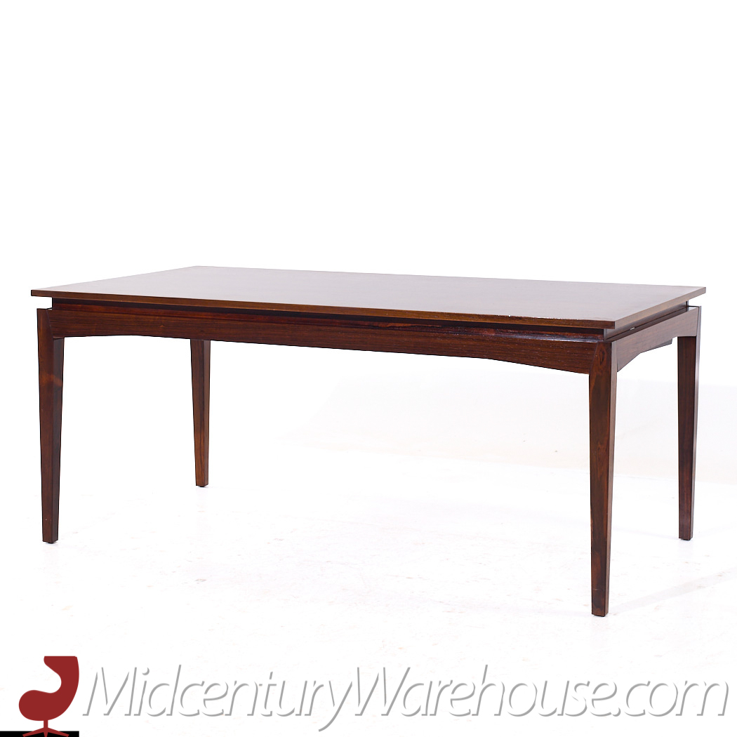 Kofod Larsen Style Mid Century Danish Rosewood Hidden Leaf Dining Table