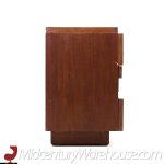 Lane Staccato Brutalist Mid Century Walnut Lowboy Dresser