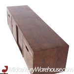 Milo Baughman Style Mid Century Rosewood and Chrome Plinth Credenza