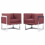 Milo Baughman for Thayer Coggin Style Mid Century Chrome Lounge Chairs - Pair