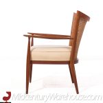 Paul Mccobb for Directional Mid Century Walnut and Cane Lounge Chair