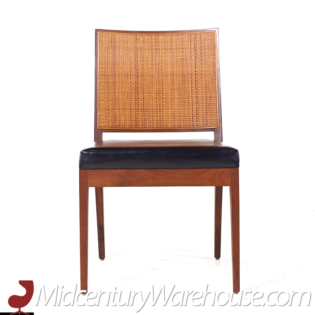 Stewart Macdougall for Glenn of California Mid Century Walnut and Cane Dining Chairs - Set of 6