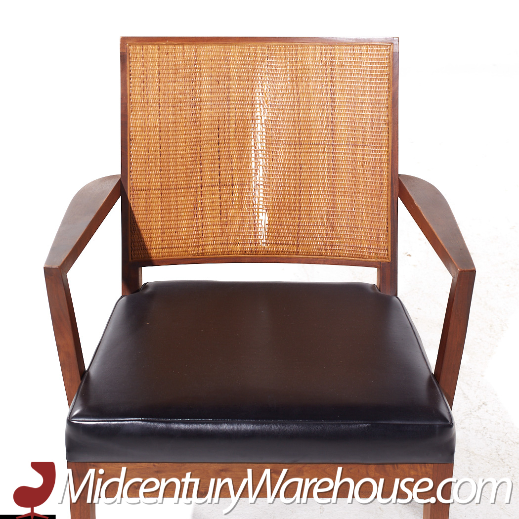 Stewart Macdougall for Glenn of California Mid Century Walnut and Cane Dining Chairs - Set of 6