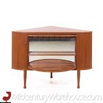 Torbjørn Afdal Norwegian Teak Corner Revolving Bar Cabinet