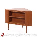 Torbjørn Afdal Norwegian Teak Corner Revolving Bar Cabinet