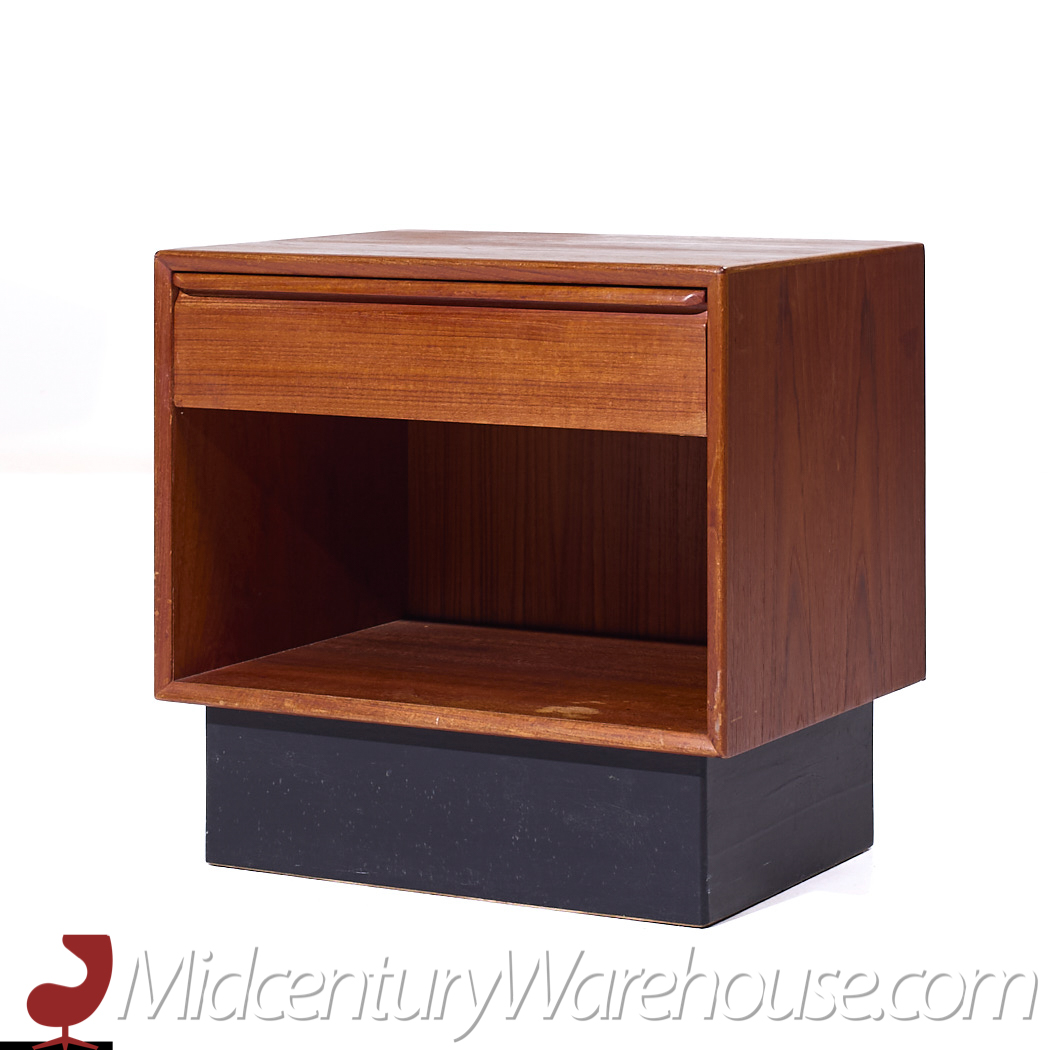 Westnofa Mid Century Danish Teak Single Drawer Nightstand