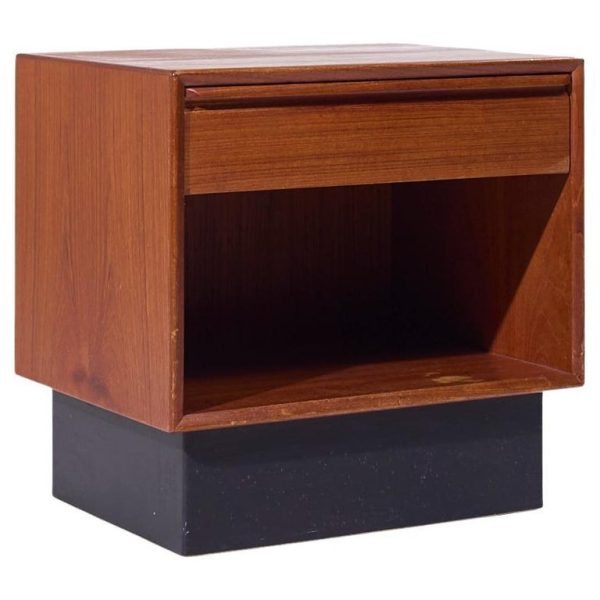 Westnofa Mid Century Danish Teak Single Drawer Nightstand