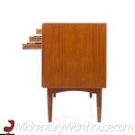 Bernhard Pedersen Mid Century Danish Teak Tambour Door Credenza and Hutch