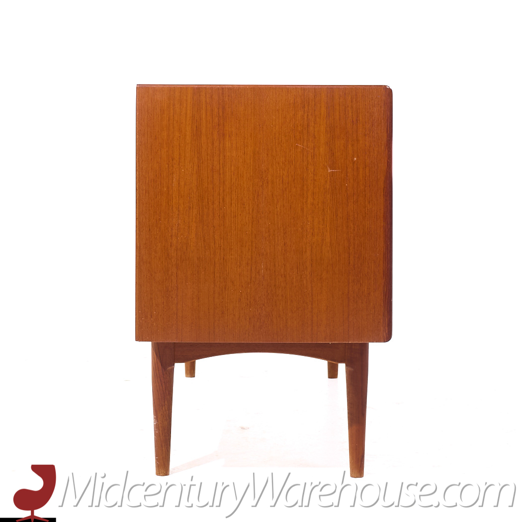 Bernhard Pedersen Mid Century Danish Teak Tambour Door Credenza and Hutch