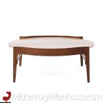 Bertha Schaefer Mid Century Travertine Coffee Table