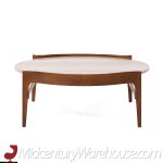 Bertha Schaefer Mid Century Travertine Coffee Table