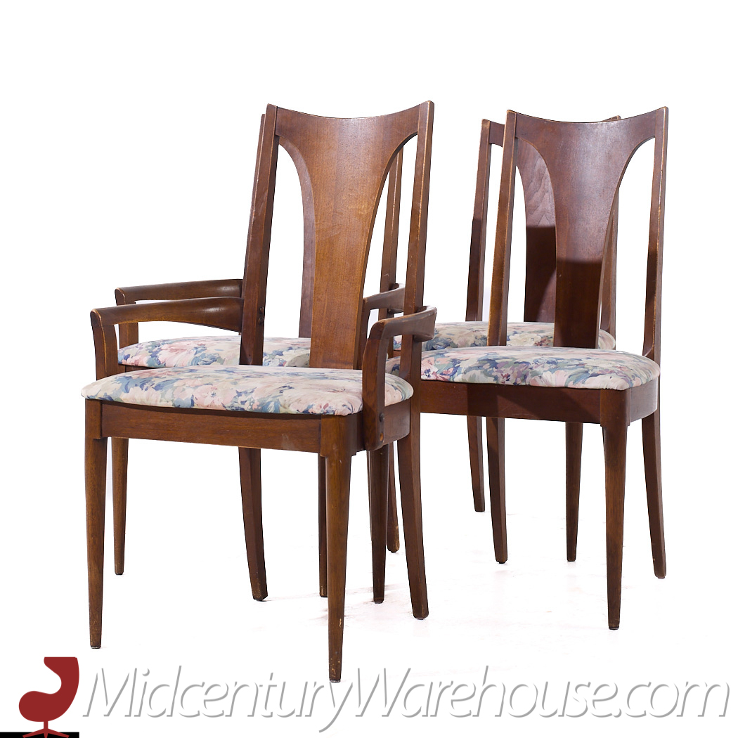 Broyhill Brasilia Mid Century Walnut Dining Chairs - Set of 4