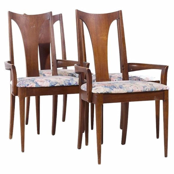 Broyhill Brasilia Mid Century Walnut Dining Chairs - Set of 4