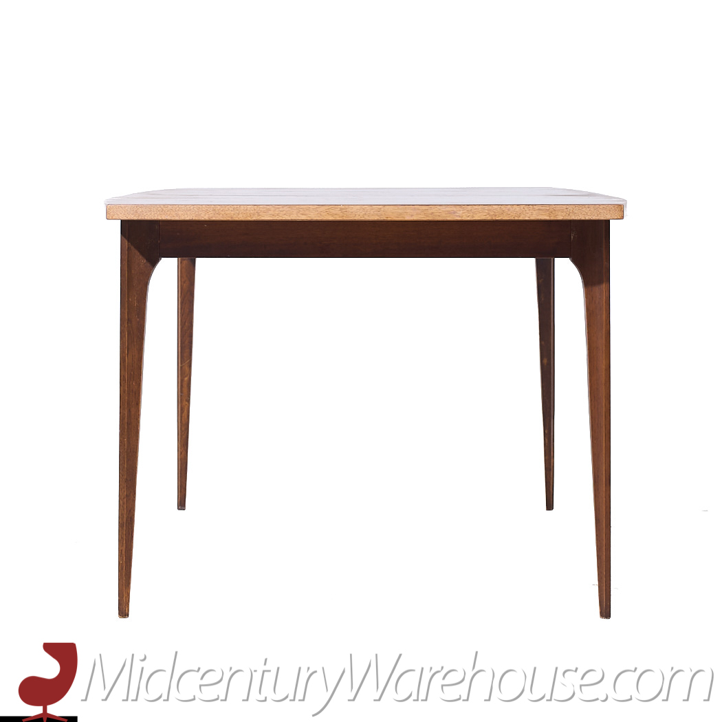 Broyhill Brasilia Mid Century Walnut Expanding Dining Table with 1 Leaf