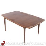 Broyhill Brasilia Mid Century Walnut Expanding Dining Table with 1 Leaf