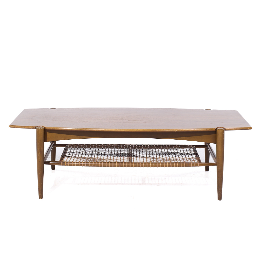 Bruno Mathsson for Dux Mid Century Teak Surfboard Coffee Table