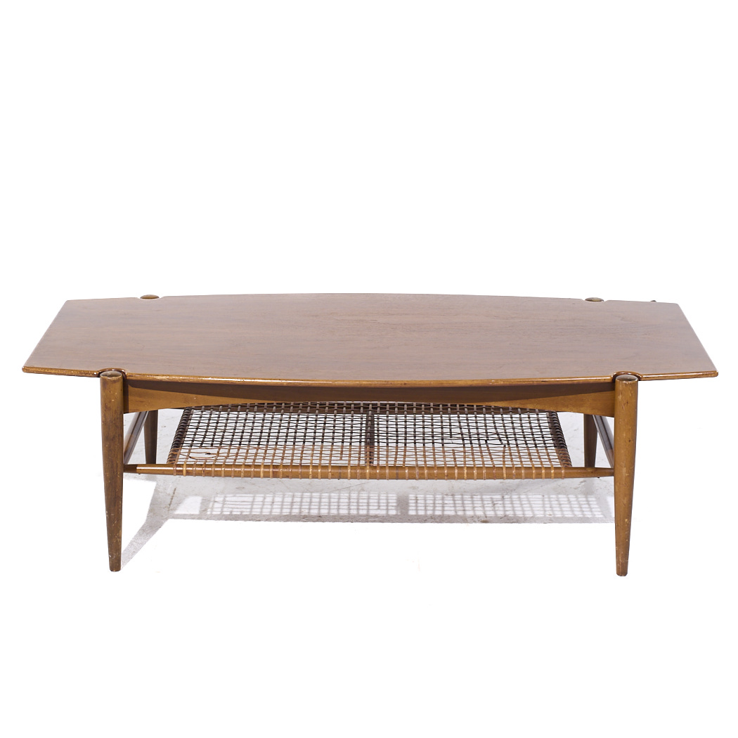 Bruno Mathsson for Dux Mid Century Teak Surfboard Coffee Table