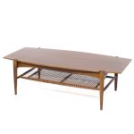 Bruno Mathsson for Dux Mid Century Teak Surfboard Coffee Table