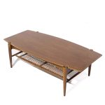 Bruno Mathsson for Dux Mid Century Teak Surfboard Coffee Table