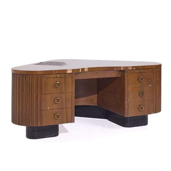 Frank Fletcher for Fletcher California Aviation Mid Century Executive Desk