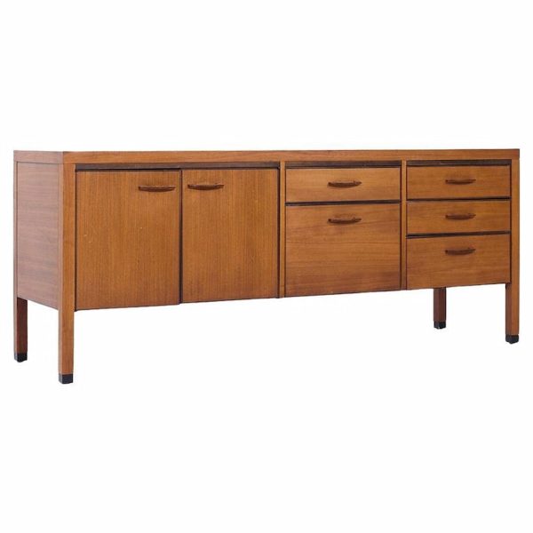 kipp stewart for calvin furniture directional mid century walnut banded credenza