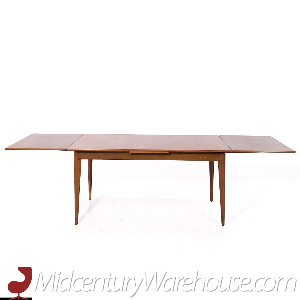 Dux Mid Century Swedish Teak Hidden Leaf Dining Table