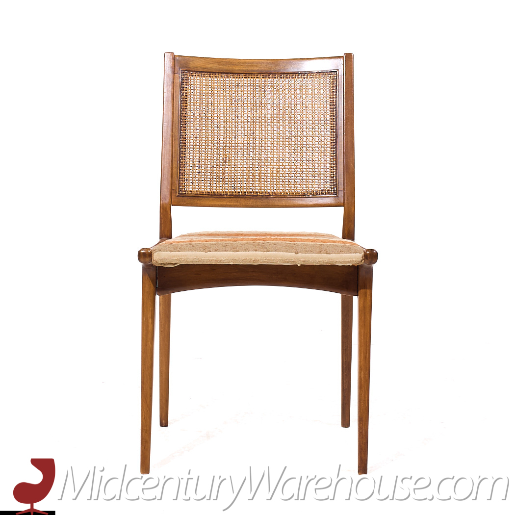 Dux Mid Century Swedish Walnut and Cane Dining Chairs - Set of 6