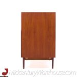 Dux Mid Century Walnut Tambour Door Credenza and Hutch