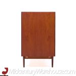 Dux Mid Century Walnut Tambour Door Credenza and Hutch