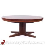 Dyrlund Lotus Mid Century Oval Rosewood Flip-flop Hidden Leaf Dining Table