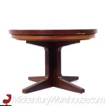 Dyrlund Lotus Mid Century Oval Rosewood Flip-flop Hidden Leaf Dining Table