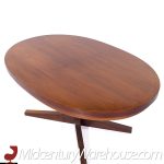 Dyrlund Lotus Mid Century Oval Rosewood Flip-flop Hidden Leaf Dining Table