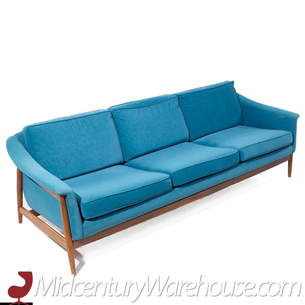 Folke Ohlsson for Dux Mid Century Swedish Teak Sofa