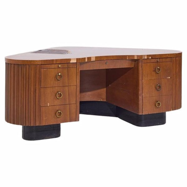 frank fletcher for fletcher california aviation mid century executive desk