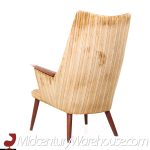 Hans Wegner for Ap Stolen Ap-28 Mid Century Danish Oak Mama Bear Lounge Chair