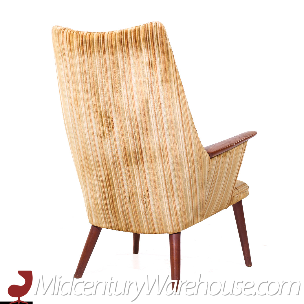 Hans Wegner for Ap Stolen Ap-28 Mid Century Danish Oak Mama Bear Lounge Chair