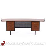 Harvey Probber Mid Century Rosewood Curved Executive Desk