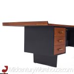 Harvey Probber Mid Century Rosewood Curved Executive Desk