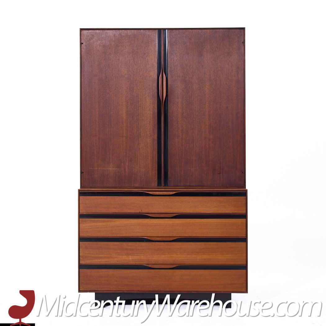 John Kapel for Glenn of California Mid Century Walnut Armoire