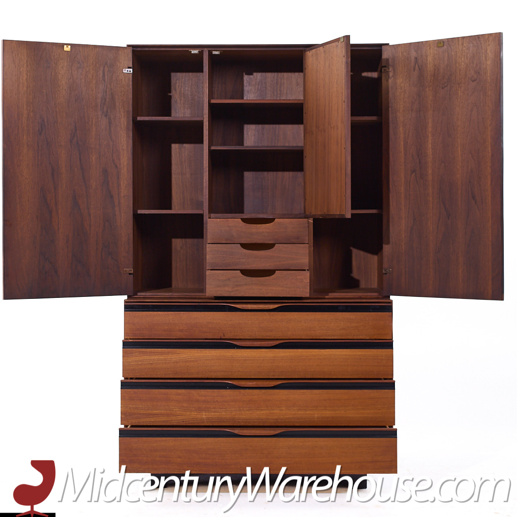 John Kapel for Glenn of California Mid Century Walnut Armoire