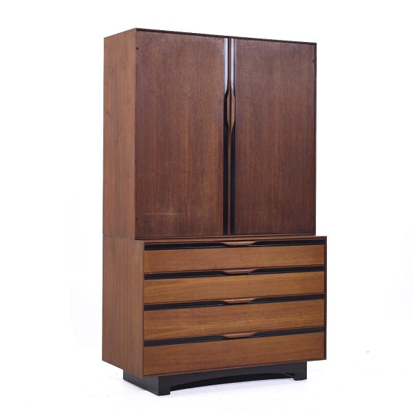 John Kapel for Glenn of California Mid Century Walnut Armoire