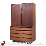 John Kapel for Glenn of California Mid Century Walnut Armoire