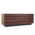 John Kapel for Glenn of California Mid Century Walnut Lowboy Dresser