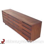 John Kapel for Glenn of California Mid Century Walnut Lowboy Dresser