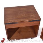 John Kapel for Glenn of California Mid Century Walnut Nightstands - Pair