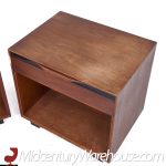 John Kapel for Glenn of California Mid Century Walnut Nightstands - Pair