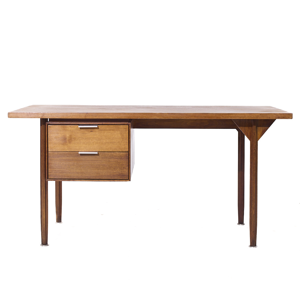 John Stuart Mid Century Walnut Desk