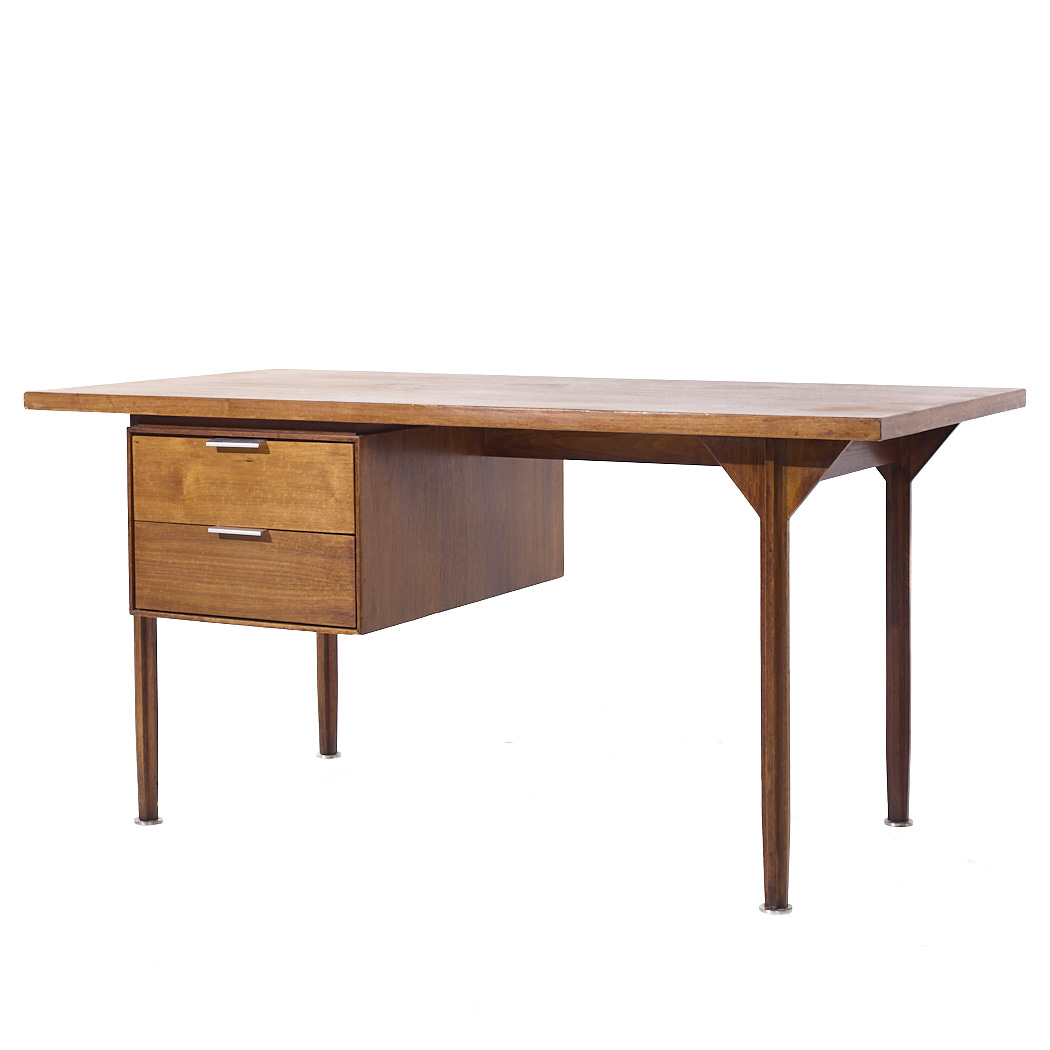 John Stuart Mid Century Walnut Desk